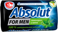 Мыло туалетное антибактериальное Абсолют For Men Лемонграсс и Мята 90 г