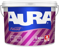 Краска фасадная Aura Аура Fasad Expo 4.5 л белая база A матовая гладкая ТУ