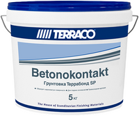 Грунтовка адгезионная для слабо впитывающих оснований Terraco Бетон контакт 5 кг белая