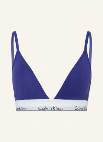 Бюстгальтер с треугольными чашками modern cotton Calvin Klein, синий