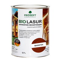 Антисептик лессирующий Prosept Bio Lasur, махагон, 0.9 л, готовый состав