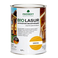 Антисептик лессирующий Prosept Bio Lasur, сосна, 0.9 л, готовый состав