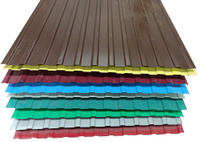 Профнастил с полимерным покрытием s= 0.5 мм, Марка: НС35, Цвет: шоколадно-коричневый (RR), Покрытие: GreenCoat Pural