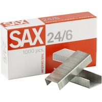 Скобы для степлера Sax №24/6 с цинковым покрытием (1000 штук в упаковке)
