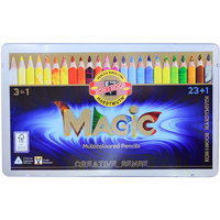Карандаши цветные Koh-I-Noor jumboMAGIC 23 цвета трехгранные с карандашом-блендером