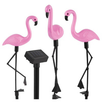 Светильник садовый Эра Фламинго розовый свет 3 лампочки 52.5 см