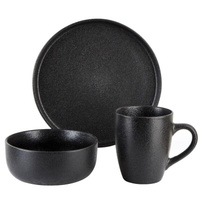 Набор столовой посуды на 4 персоны Nouvelle Home Black Stone 12 предметов керамика черный (0540165)