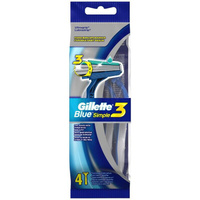 Бритва одноразовая Gillette Blue Simple 3 (4 штуки в упаковке)