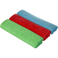 Тряпка для пола микрофибра 50x60 см синяя, красная, зеленая 3 штуки в упаковке