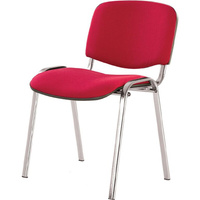 Стул офисный Easy Chair красный (ткань, металл хромированный)
