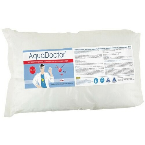 Быстрорастворимый препарат на основе 60% активного хлора AquaDoctor C60, гранулированный, 50 кг, цена - за 1 шт