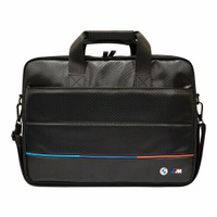 Сумка BMW для ноутбуков до 15 дюймов, Carbon Tricolor с карманами черная CG Mobile