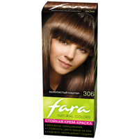 Fara Natural Colors стойкая крем-краска для волос, 306 Золотистый каштан
