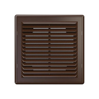 Решетка вентиляционная Эра 1515Р разъемная с сеткой 150х150 мм коричневая