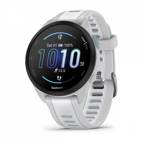 Умные часы Garmin Forerunner 165, 1.2", Bluetooth, серый/белый