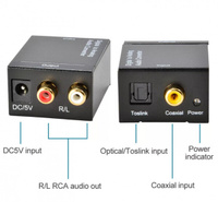 Конвертер вход гн. RCA (Coaxial) + Toslinc - гн.RCA выход