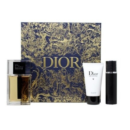 Подарочный набор из 3 предметов Homme Туалетная вода Натуральный спрей 100 мл 3,4 жидких унции., Dior