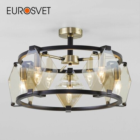 Люстра / потолочный светильник Eurosvet Aragon 60116/5, 5 ламп, E14, цвет черный