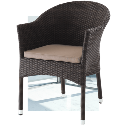 Плетеное кресло AFM-353BL Brown + подушка Afina