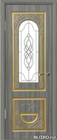 Дверь межкомнатная ПВХ, модель Виктория, остекленная, сандал серый