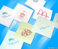 Бумажные салфетки с логотипом