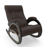 Кресло-качалка "Модель 4" с лозой, к\з "черный", "венге"