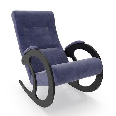 Кресло-качалка "Модель 3", велюр "синий", "венге"