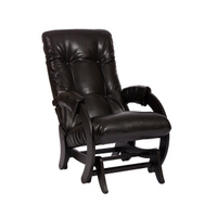 Кресло качалка-глайдер "Модель 68", к\з "темно-коричневый", "венге"
