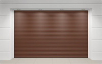 Секционные ворота Alutech 4000*2500, цвет коричневый