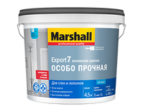 Краска водно-диспер.для стен и потолков MARSHALL Export-7 ВW 4,5л