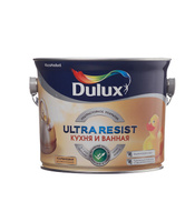 Краска водно-диспер.для стен и потолков Кухня и Ванная DULUX Ultra Resist BW 5л