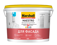 Краска водно-диспер.для фасадных поверн. MARSHALL Maestro ВC 0,9л