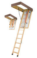 Складная деревянная чердачная термоизоляционная лестница LTK 60х120 см