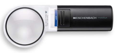 Лупа на ручке асферическая Eschenbach Mobilux LED 6x, 58 мм, с подсветкой Eschenbach (Эшенбах)