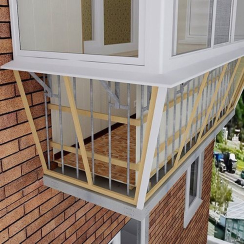 Вынос балкона (расширение пространства балкона 200мм и более)