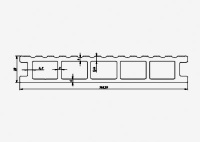 Доска шовная пустотелая 148x28 (венге, коричневый, антрацит) площ. 0,44кв.м