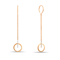 Серьги из золота 585 пробы с фианитами, 01-215040