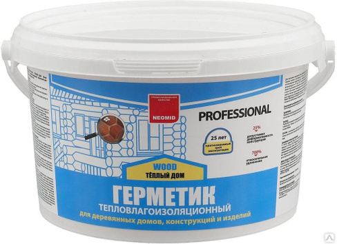 Герметик для дерева Неомид WOOD Professional Мед - 3 кг