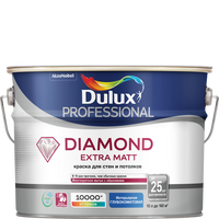 Diamond Extra Matt, глубокоматовая база, для стен и потолков, Dulux, 9 л