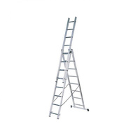 Трехсекционная алюминиевая лестница FIT 65435