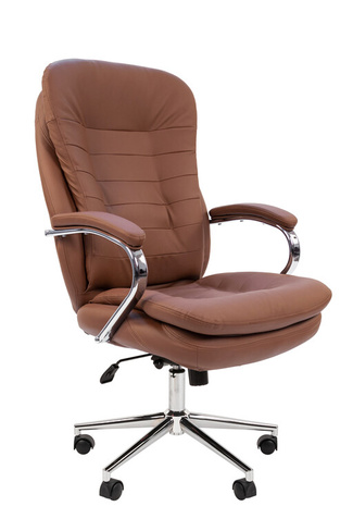 Офисное кресло Chairman 795 кожа коричневая