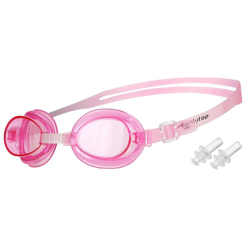 Очки для плавания детские onlytop, беруши, цвет розовый ONLYTOP