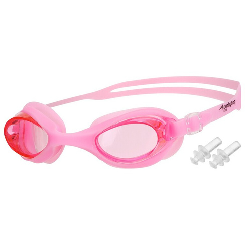 Очки для плавания onlytop, беруши, цвет светло-розовый ONLYTOP