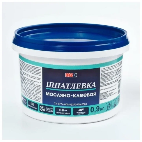 Шпатлевка масляно-клеевая 0,9 кг BROZEX ЛКЗ x 12/648