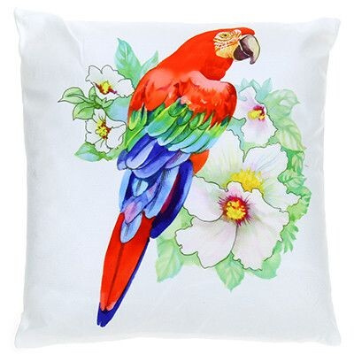 Подушка декоративная "Попугаи", 30*30 Красный попугай