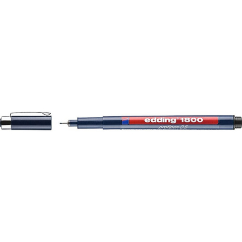Капиллярная ручка-фломастер для черчения EDDING E-1800-0.5#1