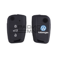Чехол резиновый для смарт-ключа Volkswagen Touareg (выкидной, 3 кнопки)