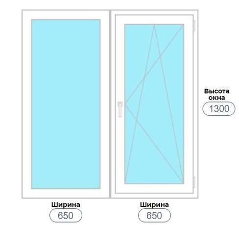 Окно двустворчатое MELKE 60 мм мм 1300х1400 двухкамерное