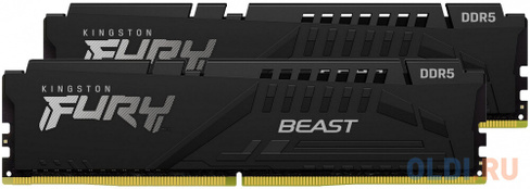 Оперативная память для компьютера Kingston Fury Beast DIMM 32Gb DDR5 5200 MHz KF552C40BBK2-32