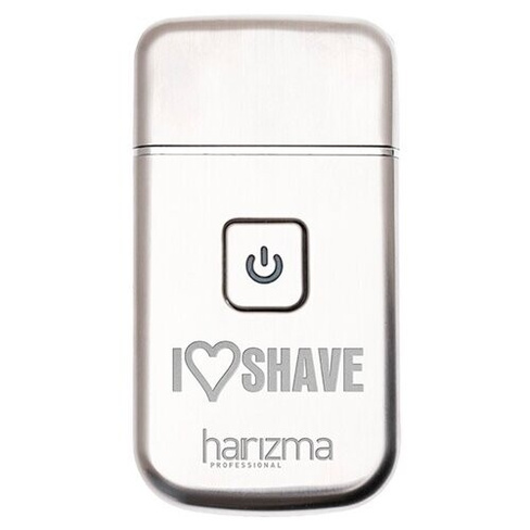 Harizma Компактный шейвер для стрижки и бритья / I Love Shave h10124, аккумулятор, серебристый harizma